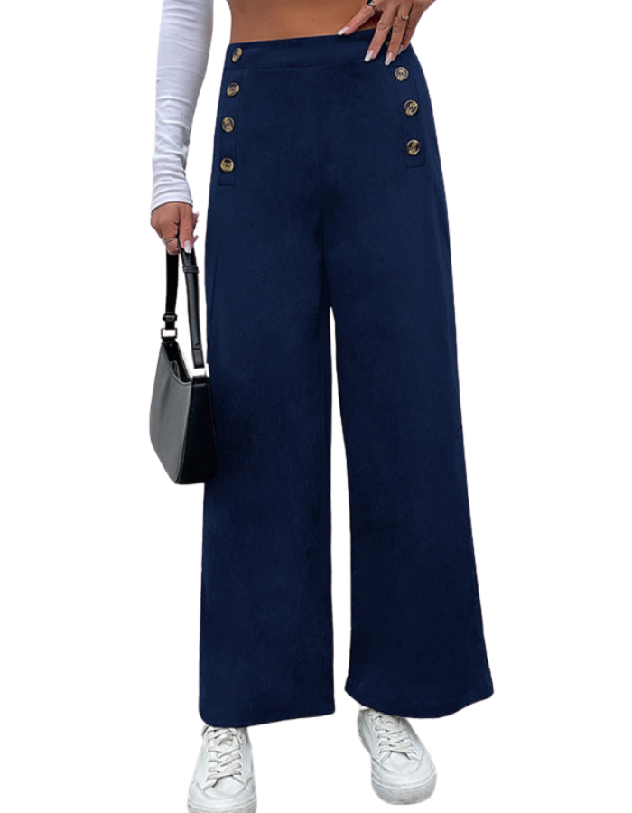 SHOPIQAT Women's Cross-Border Slim Button Casual Pants - Premium from shopiqat - Just $8.750! Shop now at shopiqat